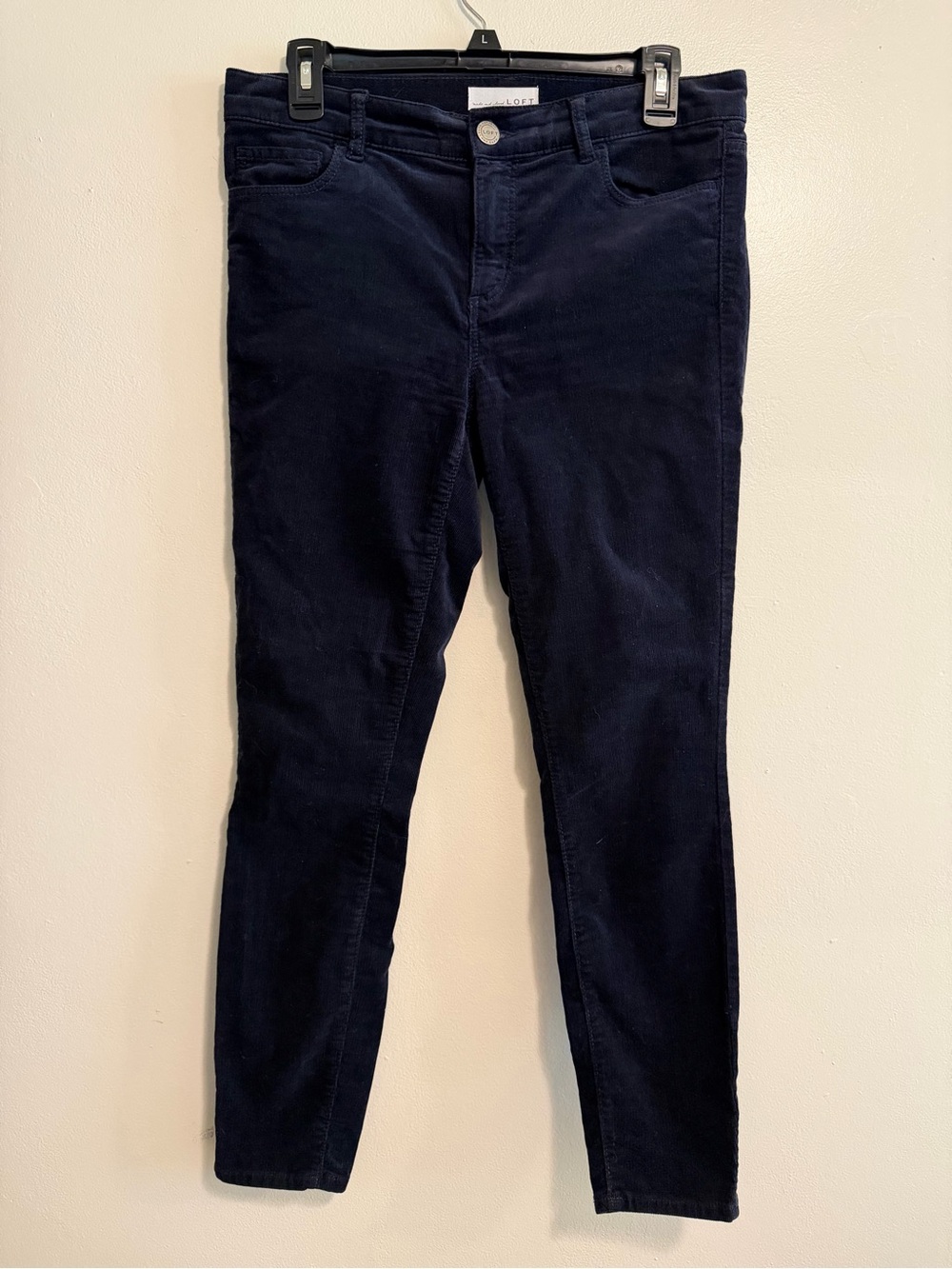 LOFT Dark Navy Skinny Corduroy Jeans